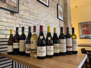small selections of or large wine list